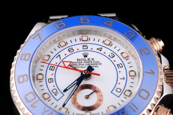 Rolex Yachtmaster Blue Ceramic Bezel White Dial Tachymeter - Image 8