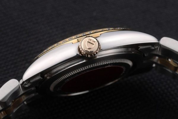 Swiss Tudor Rose Classic Crystal Encrusted Bezel Crystal Encrusted Golden Dial 80304 - Image 8