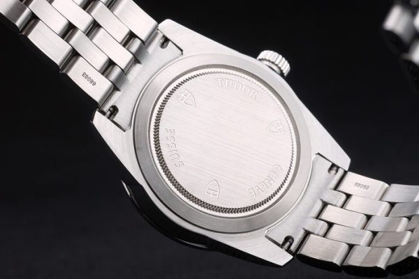 Swiss Tudor Classic Stainless Steel Bracelet Silver Black Dial 80300 - Image 7