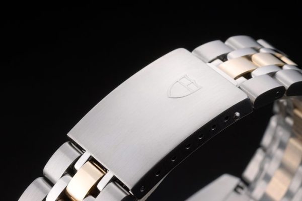 Swiss Tudor Classic Rose Gold Ribber Crystal Encrusted Bezel White Dial 80301 - Image 5