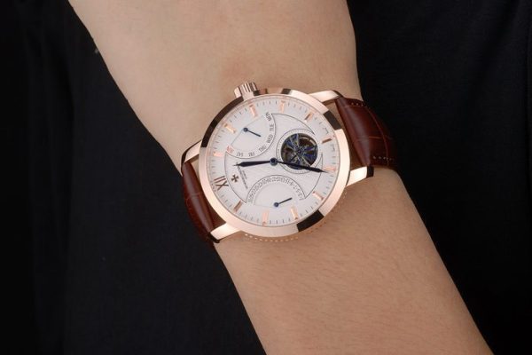 Vacheron Constantin Replica Watches Luxury Leather 80226 - Image 2