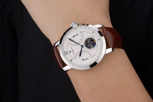 Vacheron Constantin Replica Watches Luxury Leather 80228 - Image 2