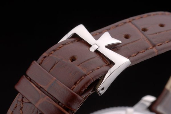 Vacheron Constantin Replica Watches Luxury Leather 80228 - Image 6