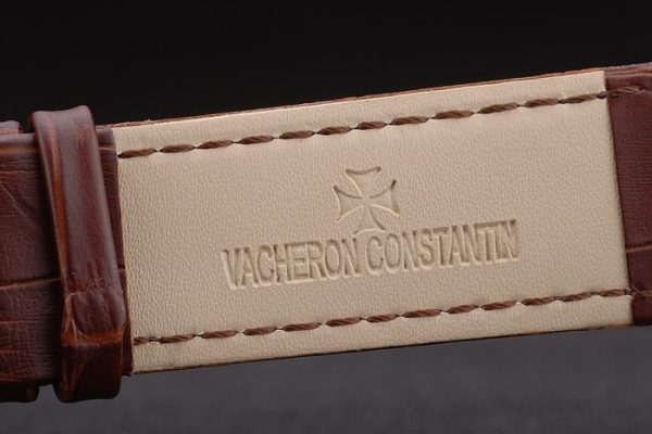 Vacheron Constantin Replica Watches Luxury Leather 80228 - Image 7