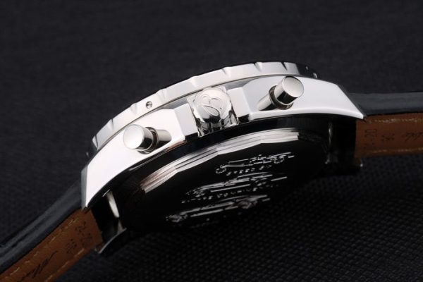 Swiss Breitling Bentley Black Croco Leather Bracelet Black Dial 80286 - Image 2