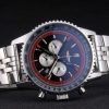 Breitling Certified Polished Silver Stainless Steel Strap Black Dial Chronograph 80173 - Image 3