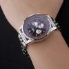 Breitling Certified Polished Silver Stainless Steel Strap Black Dial Chronograph 80173 - Image 9