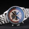 Breitling Certified Polished Silver Stainless Steel Strap Beige Dial Chronograph 80174 - Image 3