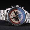 Breitling Certified Polished Silver Stainless Steel Strap Beige Dial Chronograph 80174 - Image 4