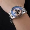 Breitling Certified Polished Silver Stainless Steel Strap Beige Dial Chronograph 80174 - Image 9