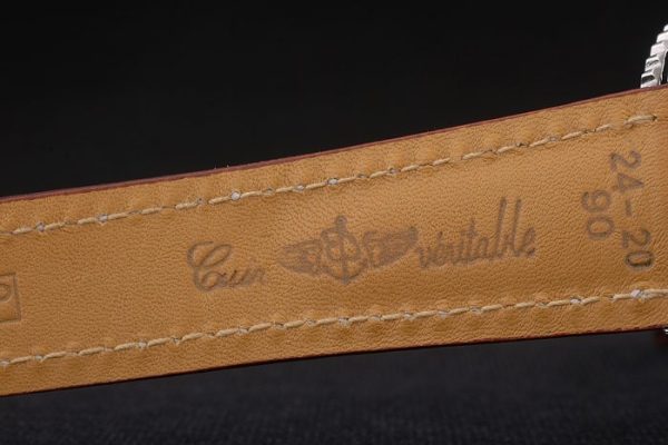 Breitling Certified Brown Leather Strap Beige Dial Chronograph 80175 - Image 10