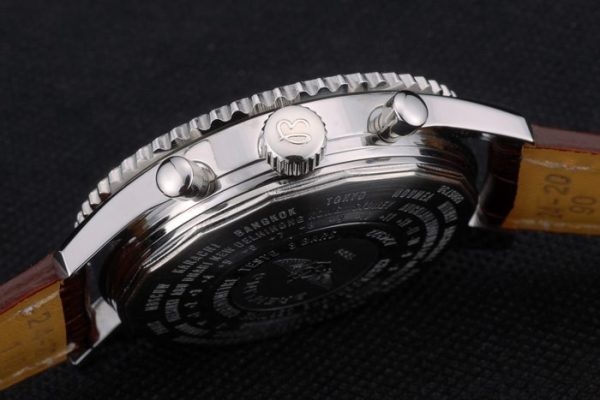Breitling Certified Brown Leather Strap Beige Dial Chronograph 80175 - Image 2