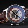 Breitling Certified Brown Leather Strap Beige Dial Chronograph 80175 - Image 5