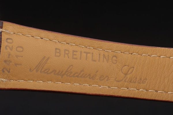 Breitling Certified Brown Leather Strap Beige Dial Chronograph 80175 - Image 9