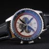 Breitling Certified Beige Dial Chronograph Black Leather Strap 80177 - Image 3