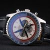 Breitling Certified Beige Dial Chronograph Black Leather Strap 80177 - Image 4