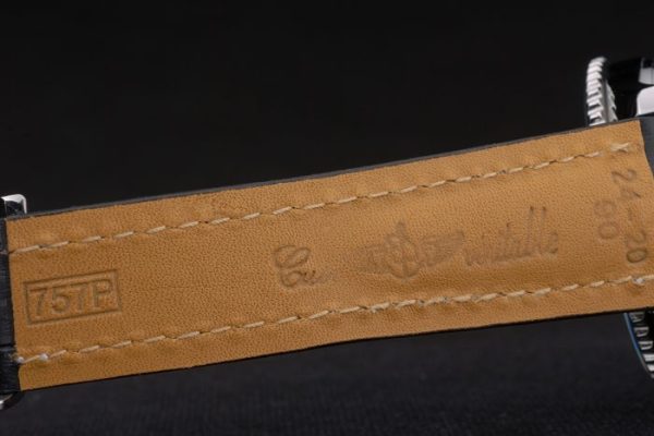 Breitling Certified Beige Dial Chronograph Black Leather Strap 80177 - Image 8