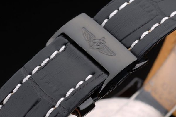 Breitling Certified Black Leather Strap Black Dial Chronograph 80179 - Image 7