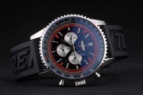 Breitling Certified Black Rubber Strap Black Dial Chronograph 80182 - Image 3