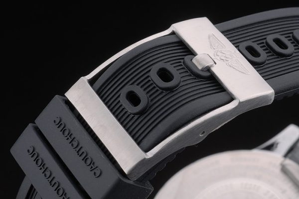 Breitling Certified Black Rubber Strap Black Dial Chronograph 80182 - Image 5