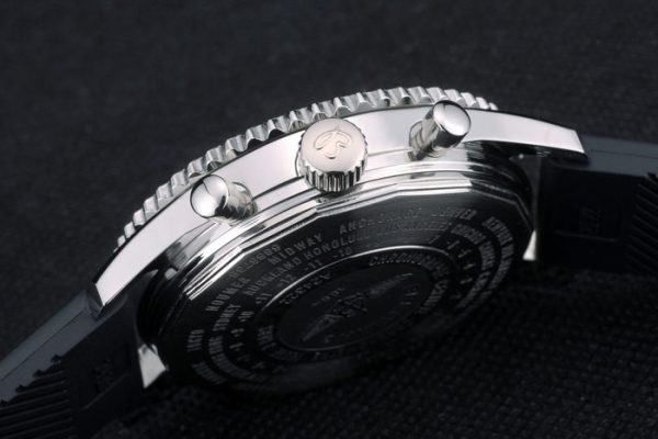 Breitling Certified Black Rubber Strap Black Dial Chronograph 80182 - Image 7