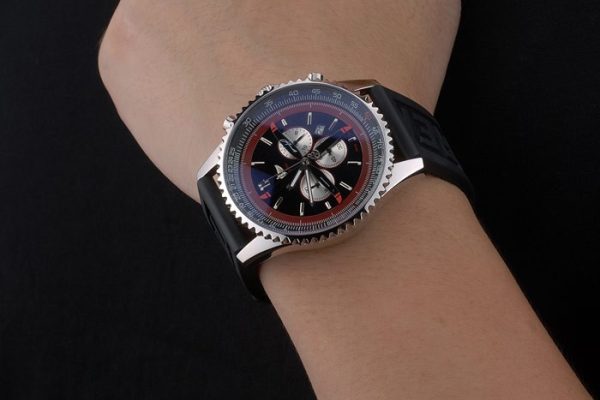 Breitling Certified Black Rubber Strap Black Dial Chronograph 80182 - Image 8
