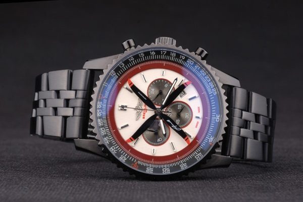 Breitling Certified Black Stainless Steel Strap Beige Dial Chronograph 80171 - Image 4