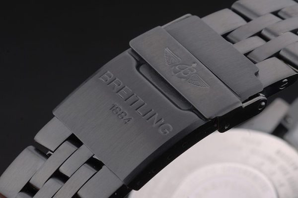 Breitling Certified Black Stainless Steel Strap Beige Dial Chronograph 80171 - Image 5