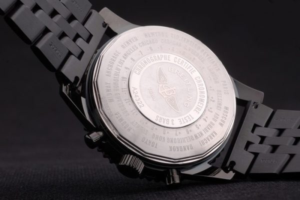 Breitling Certified Black Stainless Steel Strap Beige Dial Chronograph 80171 - Image 7