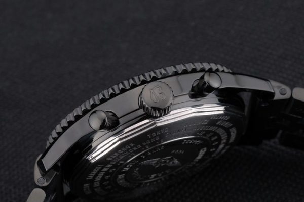 Breitling Certified Black Stainless Steel Strap Beige Dial Chronograph 80171 - Image 8