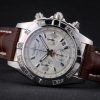 Swiss made Certified Stainless Steel Bezel Brown Croco Leather Bracelet White Dial 80285 - Image 5