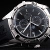 Tag Heuer Aquaracer Tachymeter Bezel Black Dial Black Rubber Strap - Image 3