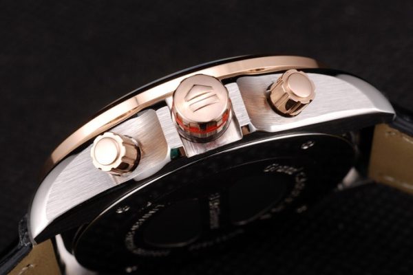Tag Heuer Carrera Stainless Steel Case Black Dial Black Leather Strap - Image 2