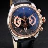 Tag Heuer Carrera Stainless Steel Case Black Dial Black Leather Strap - Image 3