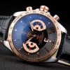 Tag Heuer Carrera Stainless Steel Case Black Dial Black Leather Strap - Image 5