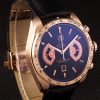 Tag Heuer Carrera Rose Gold Case Black Dial Black Leather Strap - Image 2