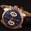 Tag Heuer Carrera Rose Gold Case Black Dial Black Leather Strap - Image 4