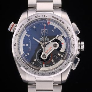 Tag Heuer Carrera Stainless Steel Case and Strap Black Dial 7909
