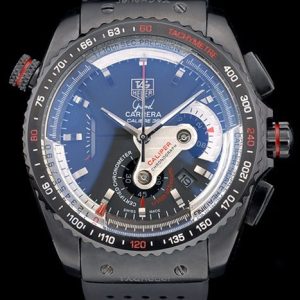 Tag Heuer Carrera Black Ceramic Bezel Rubber Strap 7911