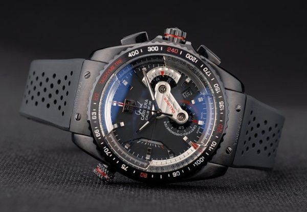 Tag Heuer Carrera Black Ceramic Bezel Rubber Strap 7911 - Image 5