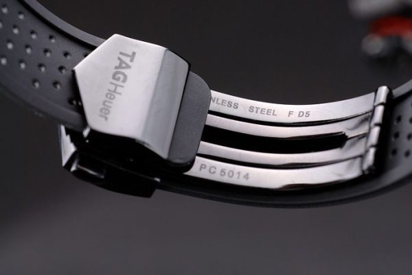 Tag Heuer Carrera Black Ceramic Bezel Rubber Strap 7911 - Image 7