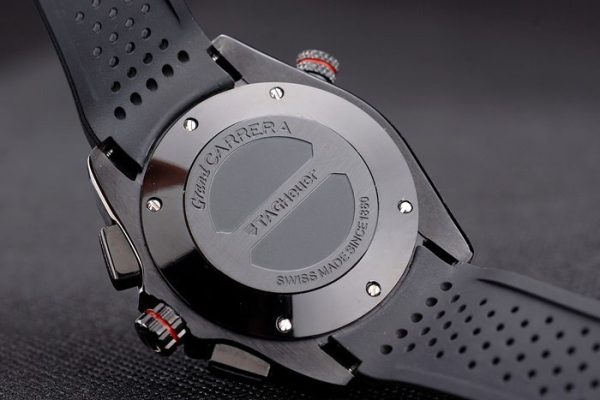 Tag Heuer Carrera Black Ceramic Bezel Rubber Strap 7911 - Image 8