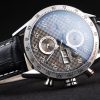 Swiss Tag Heuer Carrera Tachymeter Bezel Black Leather Strap Brown Checkered Dial - Image 4