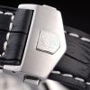 Swiss Tag Heuer Carrera Tachymeter Bezel Black Leather Strap Brown Checkered Dial - Image 6