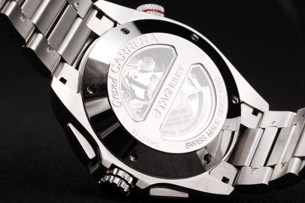 Swiss Tag Heuer Carrera Tachymeter Bezel Stainless Steel White Dial - Image 7
