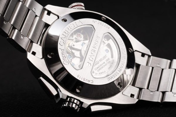 Swiss Tag Heuer Carrera Tachymeter Bezel Stainless Steel Black Dial - Image 8