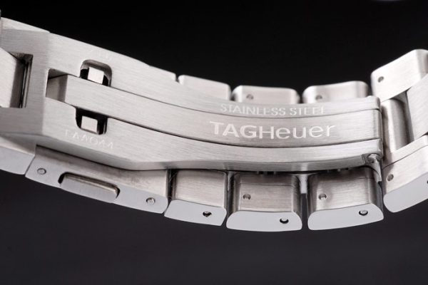 Swiss Tag Heuer Carrera Tachymeter Bezel Stainless Steel Checkered Brown Dial - Image 6