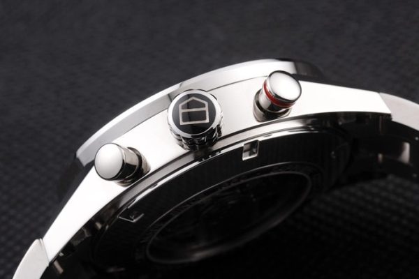 Swiss Tag Heuer Carrera Tachymeter Bezel Stainless Steel Checkered Brown Dial - Image 8