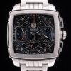 Tag Heuer Monaco Mikrograph Stainless Steel Strap Black Dial 7922