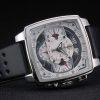 Tag Heuer Monaco Black-Green Perforated Leather Strap White Dial 80306 - Image 4